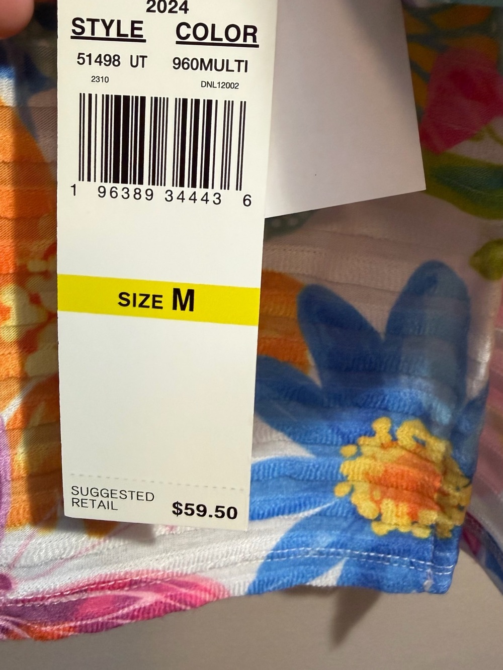 Alfred Dunner Multicolor Floral Butterfly V-Neck Top - Picture 5 of 6